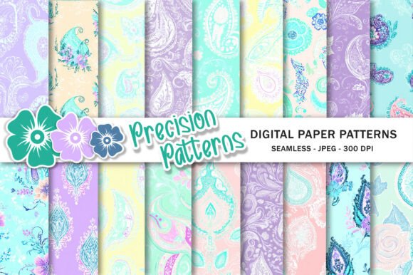 Bright Blue Paisley Seamless Pattern for Creative Projects