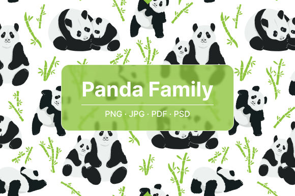 Bringing Sweetness to Life with a Cute Panda Bamboo Seamless Pattern