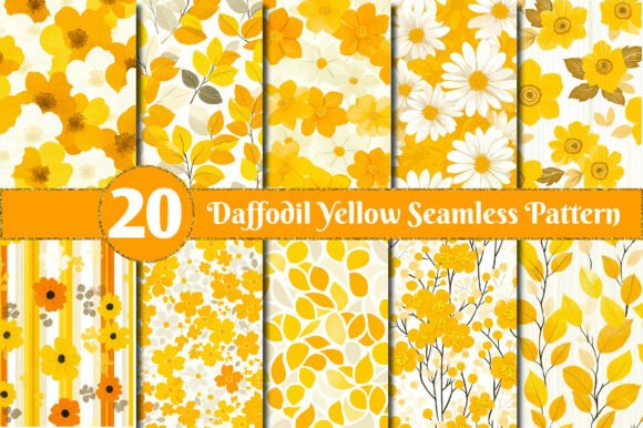 Elevate Designs with Daffodil Yellow Patterns