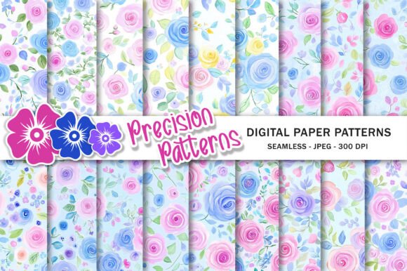 Evaluating the Seamless Pink Blue Rose Floral Pattern for Professional and Personal Design Projects