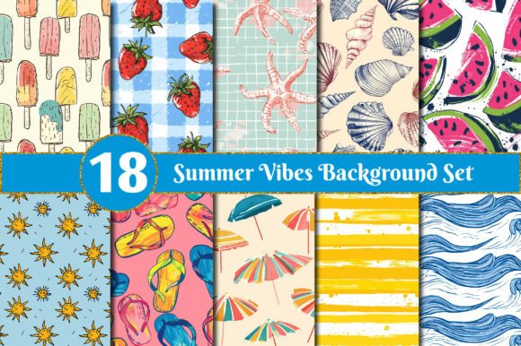 Evaluating the Summer Vibes Background Set for Digital and Print Design Projects