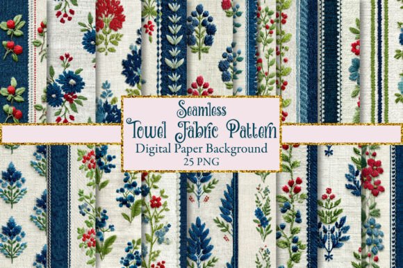 Exploring the Charm of Farmhouse Towel Fabric Pattern in Digital Design
