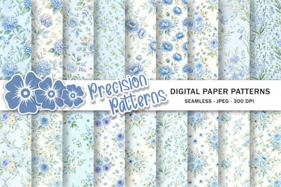 Integrating Whimsical Soft Blue Floral Pattern into Professional and Creative Workflows