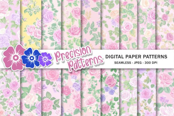 Seamless Pink Rose Floral Pattern for Design