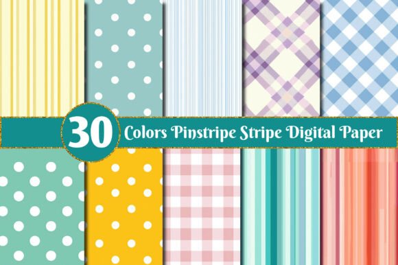 Unlocking Creative Potential with 30 Colors Pinstripe Stripe Digital Paper