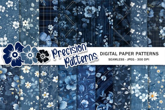 Unlocking Creative Potential with Denim Blue Floral Seamless Patterns