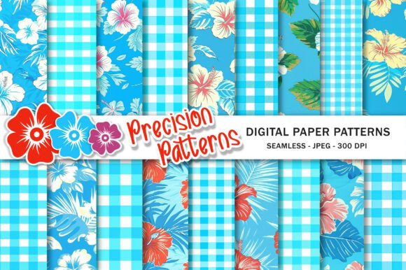 Unlocking Creative Potential with Summer Blue Gingham Floral Pattern Designs