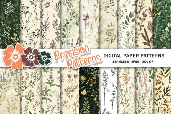 Unlocking Creativity: A Comprehensive Guide to Vintage Meadow Herb Pattern Digital Paper