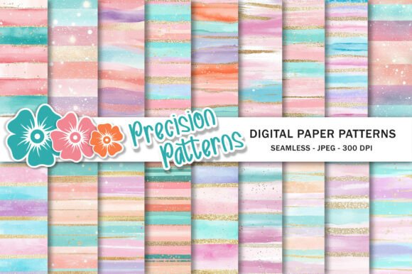 Unlocking Creativity with Pastel Glitter Stripes Digital Paper