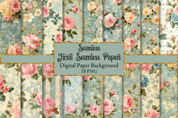 Unlocking Vintage Elegance with Shabby Chic Floral Seamless Papers